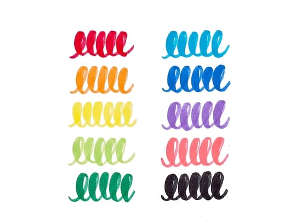 OOLY Big Bright Brush, 10 kpl, Musta, Sininen, Vihreä, Vaaleansininen, Vaaleanvihreä, Oranssi, Punainen, Ruusu, Violetti, Keltainen, 3 vuosi/vuosia,