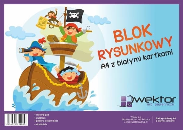 Vektoripiirroslohko A4/20K valkoinen (10 kpl)
