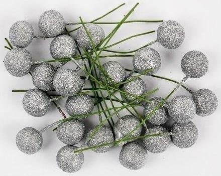 FANDY Fruktpennor 12 cm silverglittrande