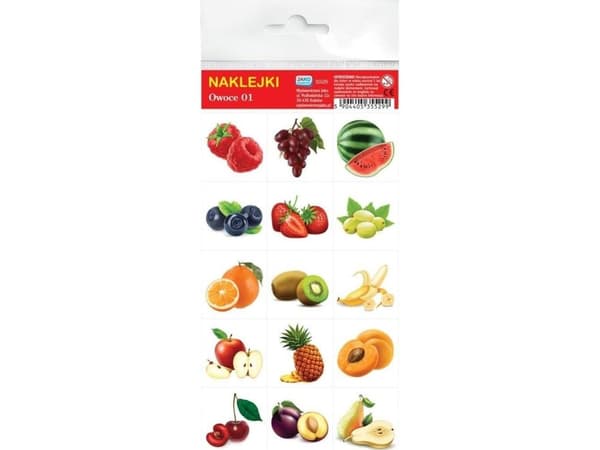 Forlag som klistremerker. Frukt