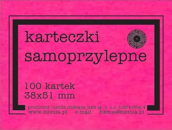 Promised Land Fluo selvklebende sedler 38x51mm 100K rosa