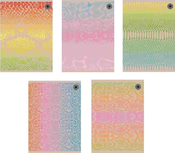 Paper notebook A5/96K Snakes grid (5pcs)