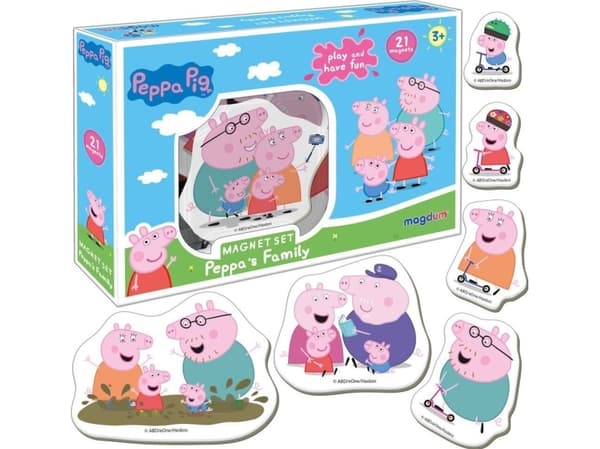 Aston Active Peppa Pig-familj - magneter