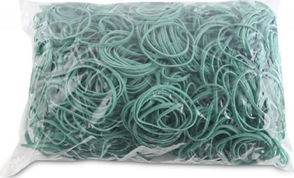 Office Products Tuggummi, Diameter 50Mm, 1,5X3Mm, 60% gummi, 1000G, påse, grön