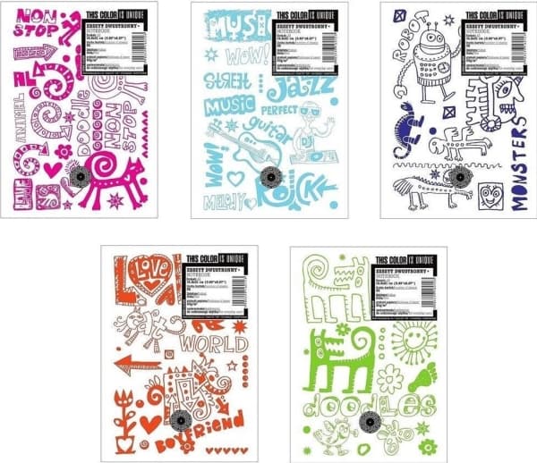 Notebook A5/32K, grid Doodles (25 pieces)
