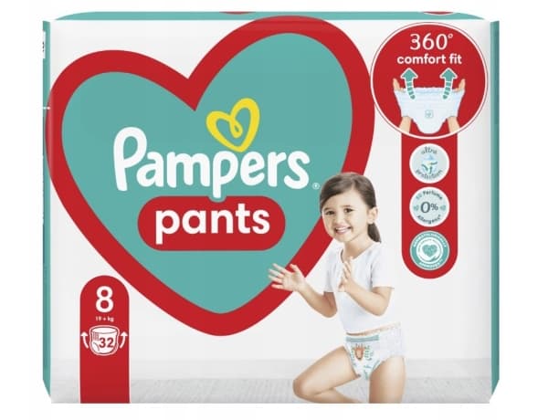 Pampers Pants 8 -vaipat, 19+ kg, 32 kpl.
