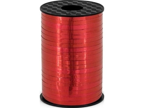 Gavebånd, rød metallic 225m