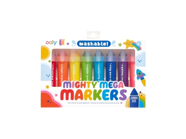 OOLY Mighty Mega, 8 styck, Blå, Grön, Ljusblå, Orange, Lila, Röd, Rosa, Gul, 3 År, Multifärg, Fönsterlåda, Creative thinking skills training,Imaginat