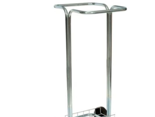 Affaldsstativ med hjul 100L - Galv stål, 93,5x44x42cm t/100L affaldssække (medfølger ikke)
