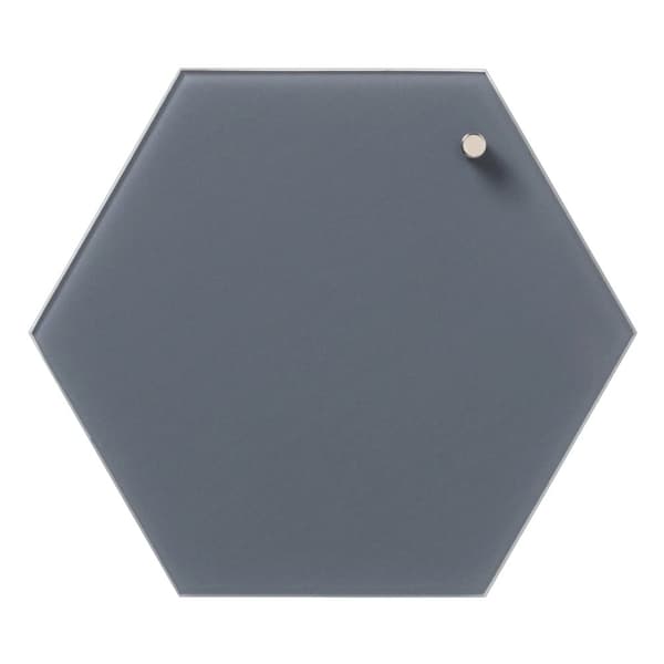 Magnetisk NAGA glastavle hexagon 21 cm grå
