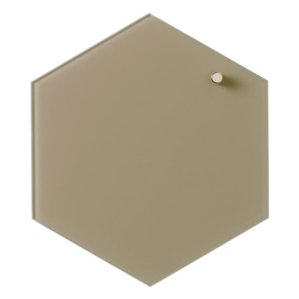 Magnetisk NAGA glastavle hexagon 21 cm beige