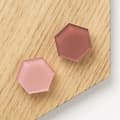 Pikkukuva 3 / 4: Super Stærke Magneter' akryl mix rose hexagonal 2,5 x 2,8 cm - (2 stk.)