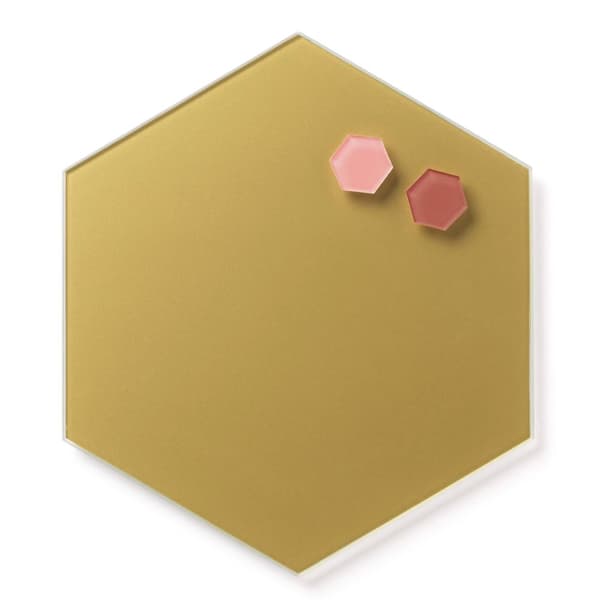 Super Stærke Magneter' akryl mix rose hexagonal 2,5 x 2,8 cm - (2 stk.)