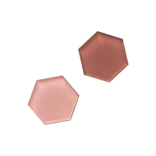 Super Stærke Magneter' akryl mix rose hexagonal 2,5 x 2,8 cm - (2 stk.)