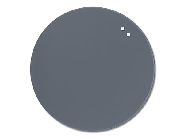 Magnetisk NAGA glastavle cirkel Ø45 cm grå