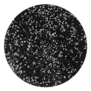 Magnetisk NAGA glastavle cirkel Ø35 cm sort med hvid terrazzo