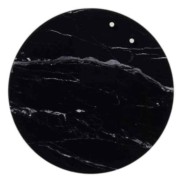 Magnetisk NAGA glastavle cirkel Ø35 cm sort marmor