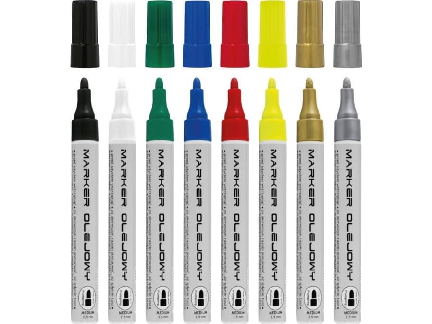 Toma TOMA ECONOMY OIL MARKER TO-420 ROUND 2.5MM YELLOW