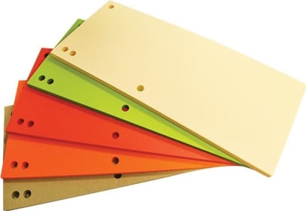 Kontorprodukter KONTORPRODUKTER PAPPINNSAKTER 1/3 A4 MIX FARGE (100)