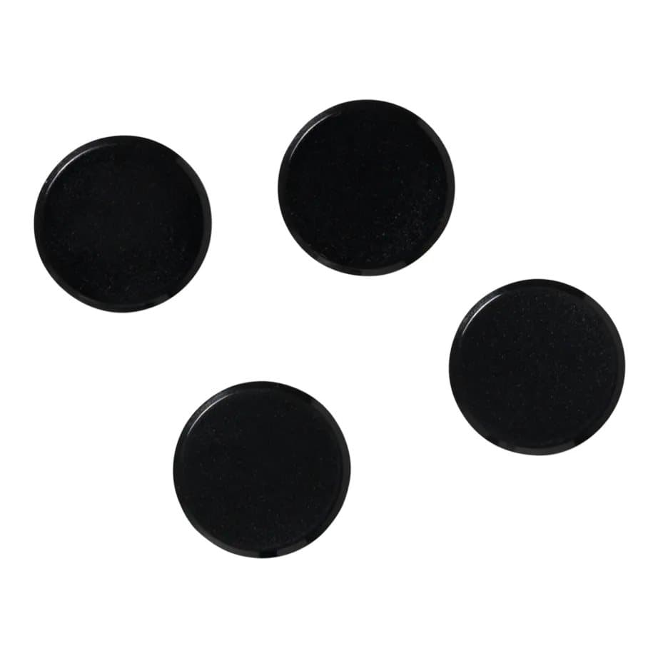Whiteboard magnet. IKKE SUPER-STÆRK. Sort 4 stk. 10x2x7,5mm