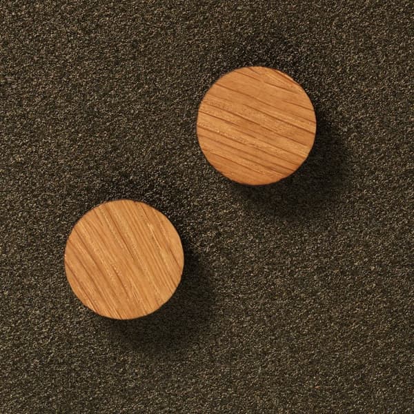 NAGA NORD 'Super Stærke Magneter' cirkel i teaktræ Ø2,5 cm - (2 stk.)