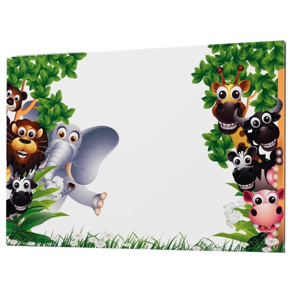 Magnetisk NAGA ståltavle 40x60 cm med Zoo Motiv