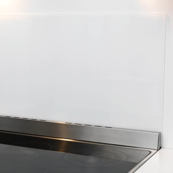 Magnetisk NAGA stænkplade 60x50 cm - glas med metal bagplade - Pure white