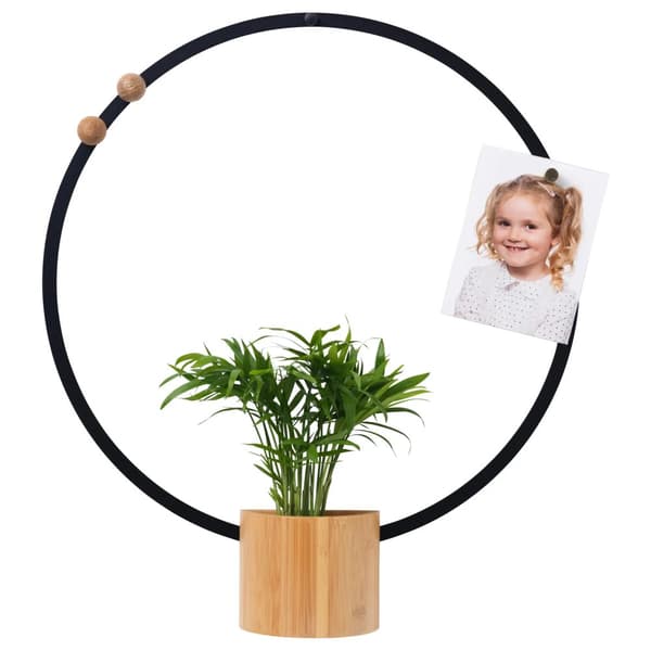 Dekorationsring magnetisk i sort metal Ø35 cm sort
