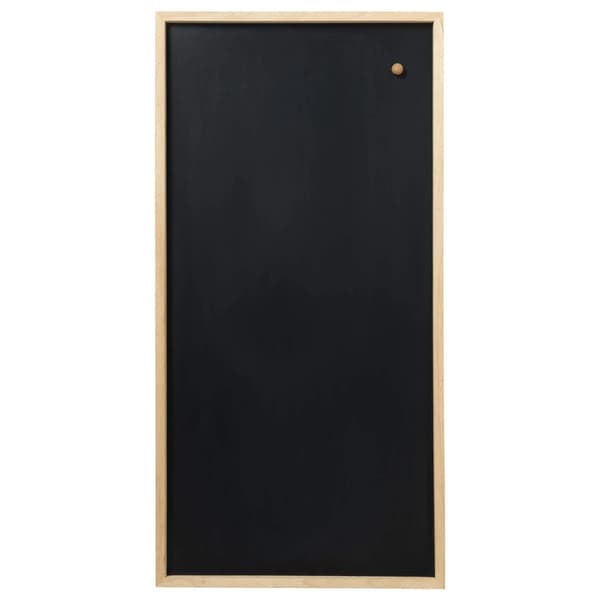 Magnetisk NAGA kridttavle 50x100 cm sort med 2,5 cm ramme i gummitræ