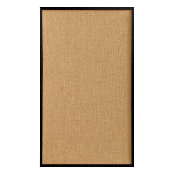 Opslagstavle hessian med ramme i sort MDF 100x60 cm