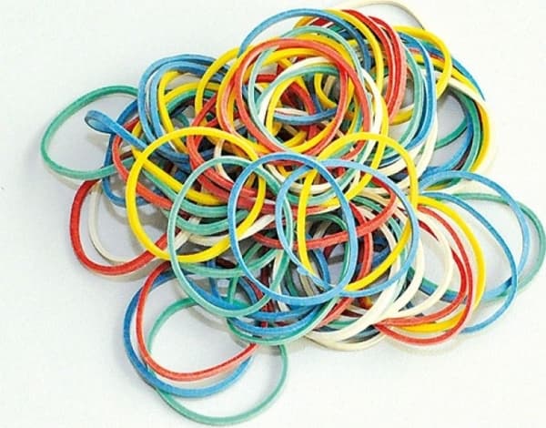 Q-CONNECT Receptive elastics, 250g, halkaisija 25mm, sekoitusvärit
