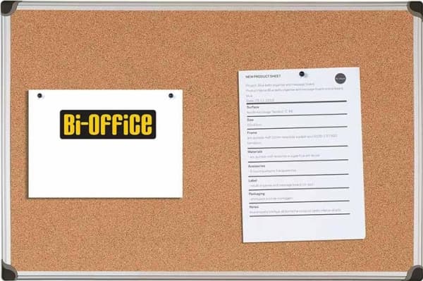 BI-Office CORK BOARD BI-OFFICE 60X90CM FRAME alumiini