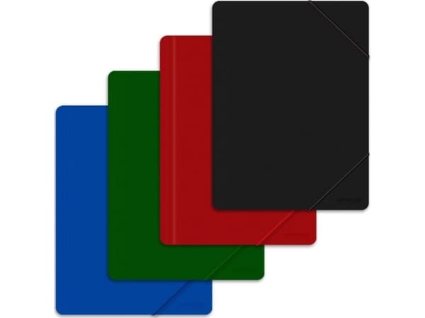 Office Products Folder with rubber band A4, PP, 500 microns, 3-fold, green