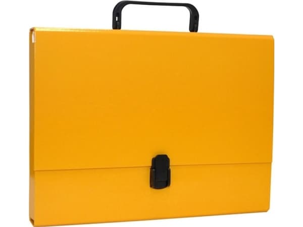Office Products Folder-box, OFFICE PRODUCTS, PP, A4/5cm, with handle and zipper, yellow