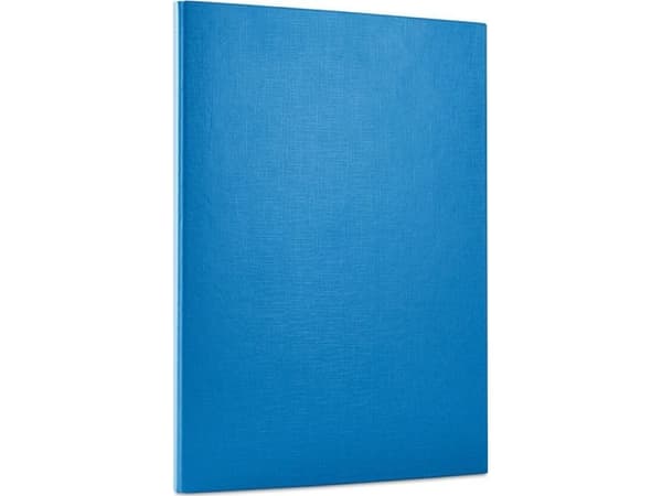 Kontorproduktmappe med PP borrelås, A4/1,5cm, 3-fold, blå