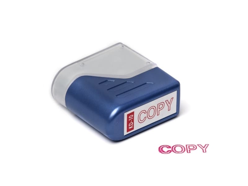 Stempel Deskmate Copy röd text
