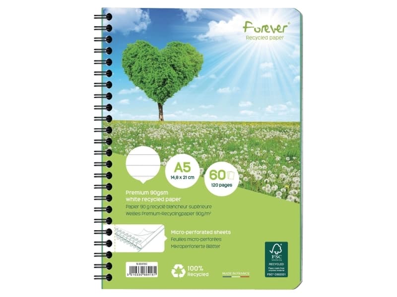 Notebook forever rhodia, a5, linjerad, 14,8 x 21 cm, grön