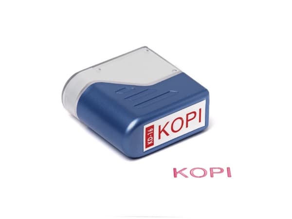Stempel Deskmate Kopi rød tekst