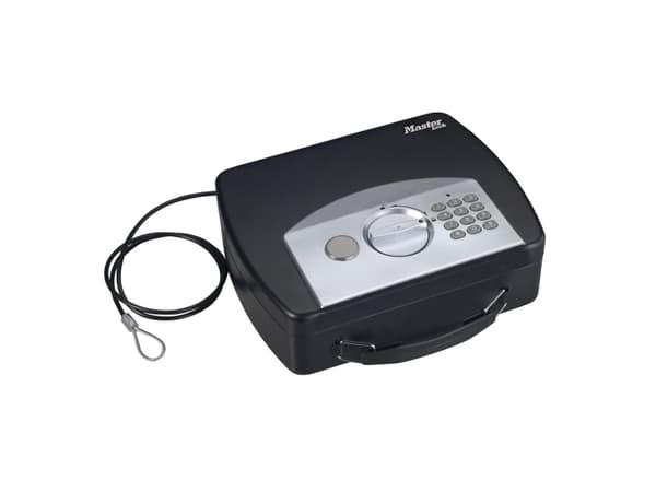 MASTER LOCK P008EML, Bærbar safe, Sort, Kode, 2,17 l, Stål, 4 mm