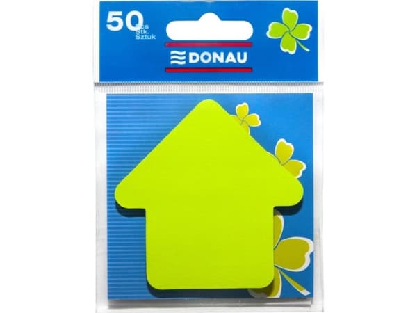 Donau Självhäftande block DONAU, 1x50 kort, pil, upphängning, grön