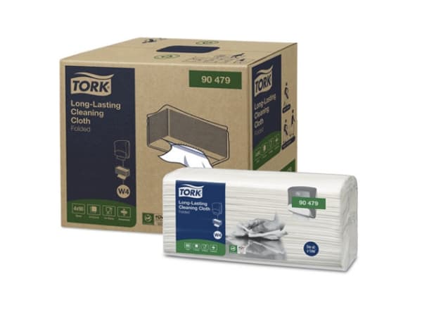 Aftørringsklud Tork W4 Alt-i-En 428x355 mm Biobaseret Hvid,4 pk x 90 stk/krt