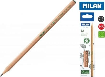 Milan Milan HB naturlig sekskantet blyant, 12 stk