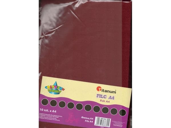 Titanium Felt A4 burgundy. 10 pieces. 345156
