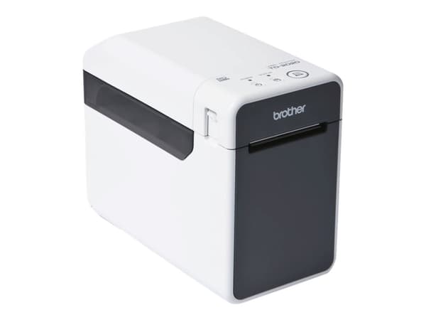 Brother TD-2020A - Etikettskriver - direktetermisk - Rull (6,3 cm) - 203 dpi - inntil 152.4 mm/sek - USB 2.0, seriell Hvit