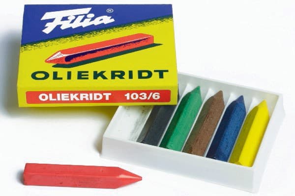 Oliekridt, Filia, med spids, pakke a 6 farver