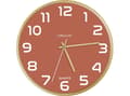 Pikkukuva 3 / 3: Unilux 400165111, Wall, Quartz clock, Round, Brick colour, Wood, Wood, Glass