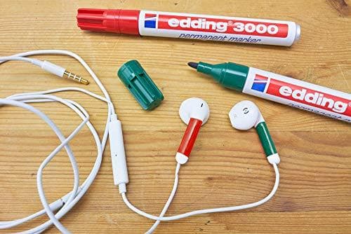 edding 3000 pysyvä tussi - sininen - 1 kynä - pyöreä kärki 1,5-3 mm - nopeasti kuivuva pysyvä tussi - vedenpitävä, tahrankestävä - pahville, muoville,