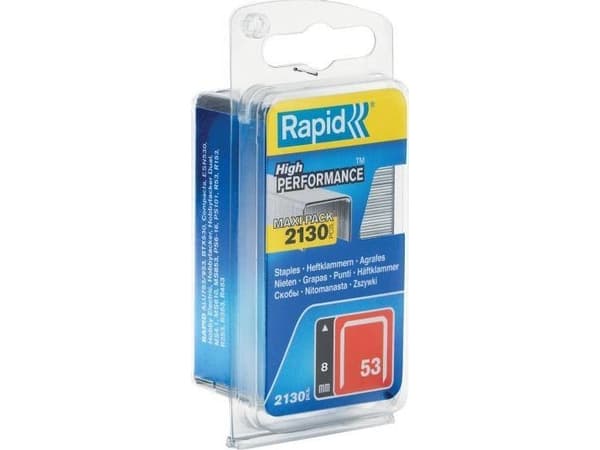 Rapid Rapid-stifter av tynn tråd nr 53 (8 mm) - pakke med 2000 stk.