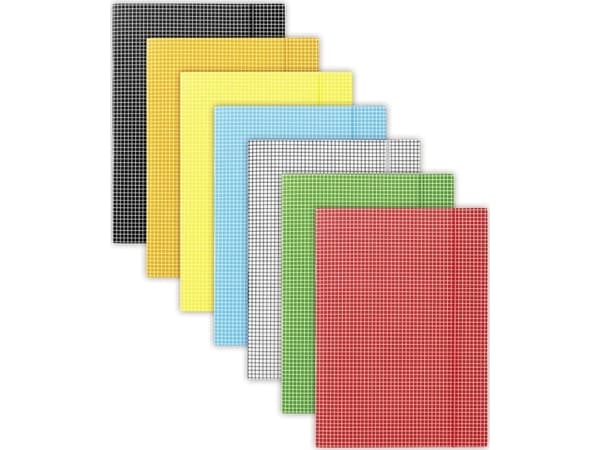 Donau Folder with elastic DONAU, cardboard, A4, 400gsm, 3-compartments, blue checked