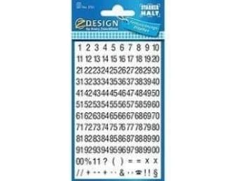 Z-Design 3721 Etiketter med siffror, litet format, 252 etiketter, svart Använd de självhäftande siffrorna Avery 3721 för att organisera, identifiera